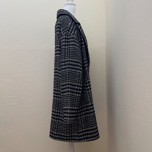 boohooMAN Pow Check Single Breasted Overcoat - Picture 4 of 11